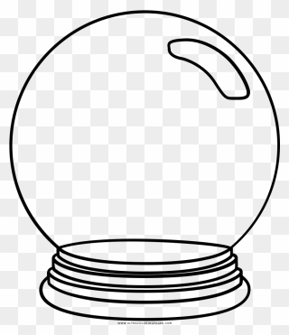 Transparent Crystal Ball Clipart - Crystal Ball Line Drawing - Png Download