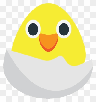 Hatching Chick Emoji Clipart - Cartoon - Png Download