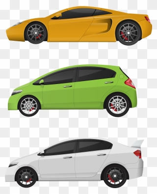 Car Side View Vector Clipart