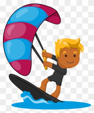 Kite Surfer Clip Art - Png Download