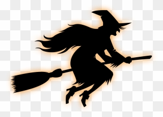Witchs Broom Witchcraft - Witch Riding A Broom Clipart