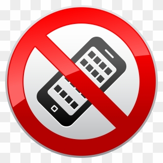 No Activated Mobile Phones Prohibition Sign Png Clipart - No Mobile Phones Png Transparent Png