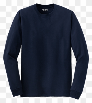 Sweatshirt Clipart Long Sleeve - Black Long Sleeve Shirt Front - Png Download