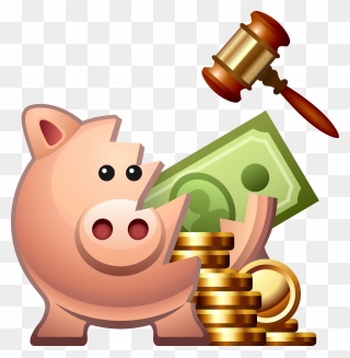 Piggy Bank Png - Копилка Свинья С Деньгами Clipart