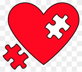 Jigsaw Puzzles Clip Art Image Heart - Puzzle Piece Heart Clipart - Png Download