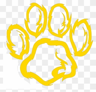Gold Clipart Paw Print - Martin Middle School Logo - Png Download