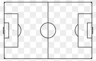 Soccer Field Football Pitch Svg Clip Arts - Football Pitch Black And White - Png Download