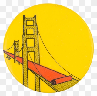 Golden Gate Bridge Art Button Museum - Golden Gate Bridge Clipart