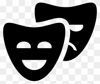 Comedy And Drama Masks - Psychopath Icon Clipart
