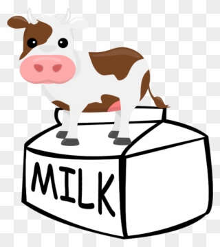 #milk #cows #scmilkbox - Cute Cow Clipart Transparent - Png Download