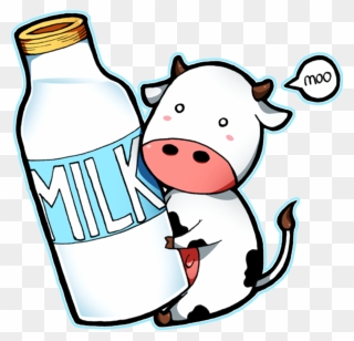 #cow #cute #milk - Cow And Milk Clipart - Png Download