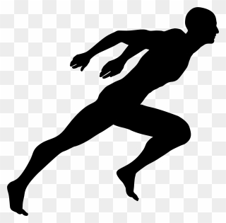 Sprint Running Sport - Transparent Running Man Silhouette Clipart