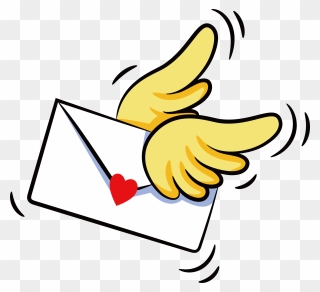 Envelope Clipart Yellow Envelope - Envelope Wings Png Transparent Png