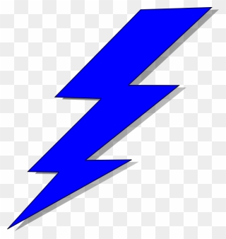 Blue And Yellow Lightning Bolt Clipart