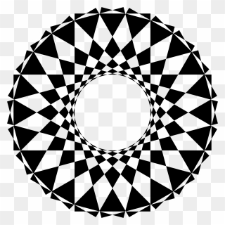 Triangular Clipart Checkered - Optical Illusion Art Deco - Png Download