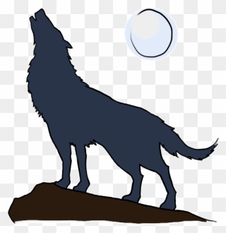 How To Draw A - Howling Wolf Cartoon Drawing Clipart