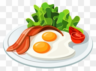 #food #plate #salade #tomatoes #eggs #friedeggs #bacon Clipart