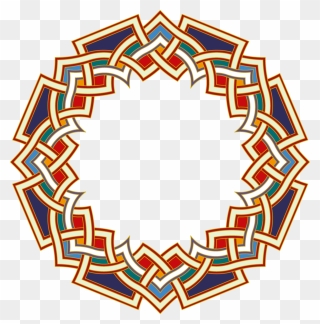 Transparent Quran Line Symmetry Circle Clipart For - Islamic Design Clipart - Png Download