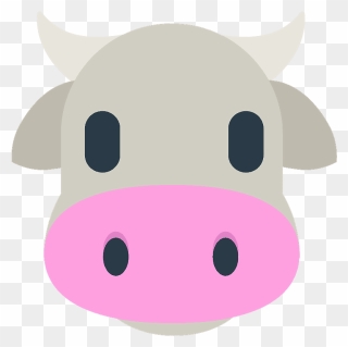 Cow Face Emoji Clipart - Cow Face Emoji - Png Download