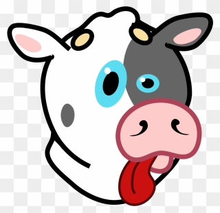 Cow With Tongue Out Cover Art Clipart