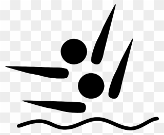 Symbol, Cartoon, Symbols, Swimming, Sports, Logo - Synchronized Swimming Clip Art - Png Download
