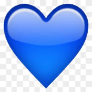 Transparent Blue Heart Emoji Clipart