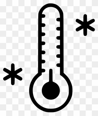 Transparent Cloudy Png - Thermometer Black And White Clipart
