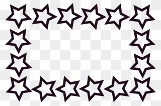 Angle,symmetry,area - Star Border Clip Art - Png Download