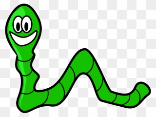 Clip Art Black And White Library Worm Clip Art Free - Clipart Inchworm - Png Download