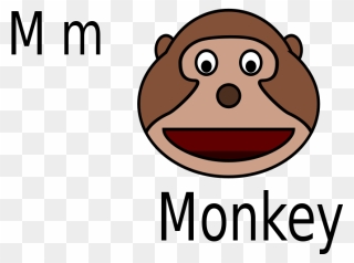 M For Monkey - Clip Art - Png Download
