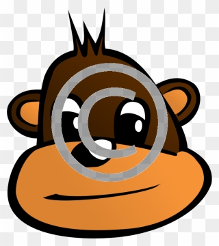 Cartoon Monkey Head Clipart