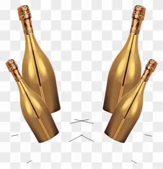 Computer Euclidean Vector File Champagne Wine Clipart - Champagne Gold Bottle Png Transparent Png