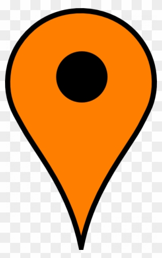 Google Maps Marker Transparent Clipart Jpg Black And - Google Map Orange Pins - Png Download
