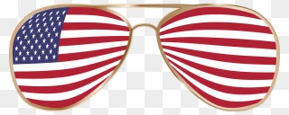 Sunglasses,vision Care,eyewear - American Flag Glasses Png Clipart