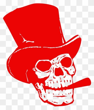 Skull With A Cowboy Hat Transparent Background Clipart