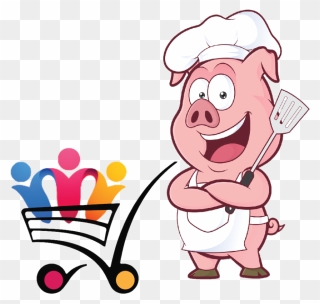 Bbq L2 - Pig Chef Clipart