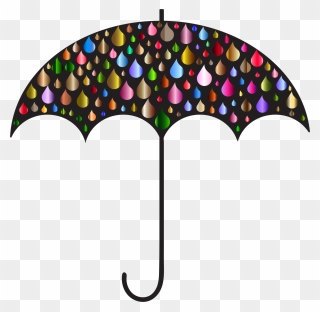 Raindrop Clipart Umbrella - Rain Drop Umbrella Clip Art - Png Download
