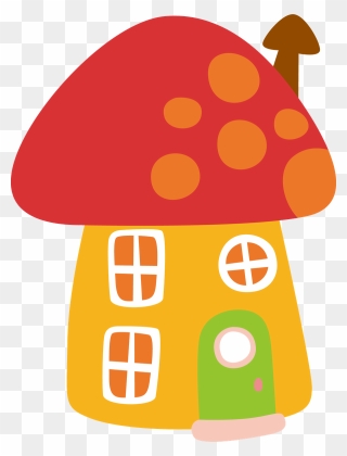 Gnome Clipart Red Mushroom - Mushroom Shape House Clipart - Png Download