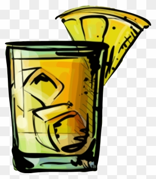 Transparent Whiskey Line Drinkware Clipart For Drink - Clip Art Highball Glass Clipart - Png Download
