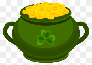 St Patrick"s Day Green Pot Of Gold Png Clipart - St Patricks Day Pot Of Gold Clipart Transparent Png