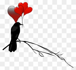 Valentines Day And Raven Clipart