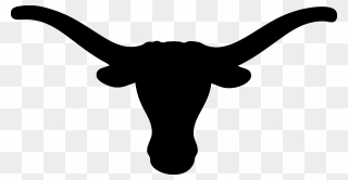 Transparent Black Angus Bull Clipart - Texas Longhorns Silhouette - Png Download