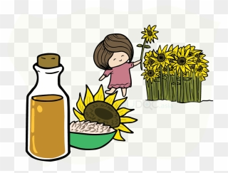 Juliet Station Cooking Oils Sunflower Oil - Cartoon Sunflower Oil Clipart