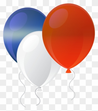 Balloon Blue White Clip Art - سكرابز بالون احمر وازرق - Png Download