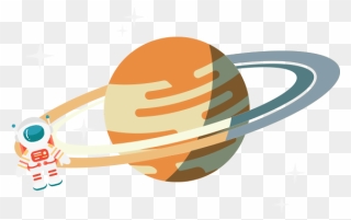 Saturn Clipart Orange - Graphic Design - Png Download