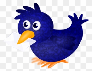 A Twitterbird Clipart - Desenho De Pombo Correio Png Transparent Png