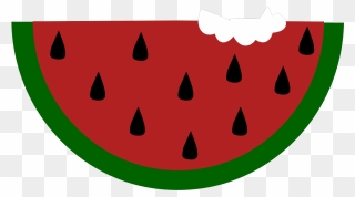 Watermelon With A Bite Clipart