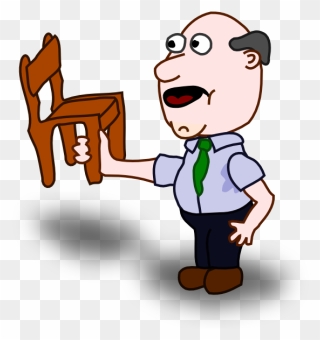 Boy Holding Chair Clipart - Png Download