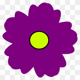 Purple Flower Clipart - Flor Lilas Png Transparent Png