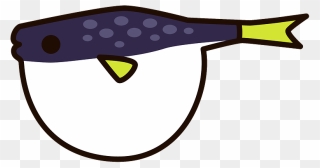 Purple Puffer Fish Clipart - Png Download